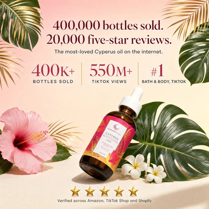 Caramela Beauty Cyperus Rotundus Oil – Natural Hair Reduction Body Oil with Jojoba, Rosehip & Sweet Almond Oil, After-Shave & Post-Wax Care for Smooth Silky Skin, 60ml / 2oz